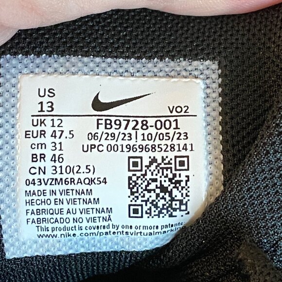 Nike Force Trout Mens 9 Keystone Low  Baseball Cleats FB9728-001 Black Size 13 - Picture 7 of 7